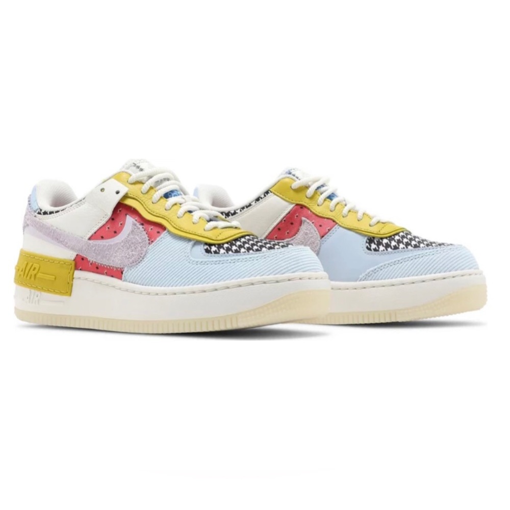 Nike Air Force 1 Shadow Patchwork Sneakers Unisex Size 9.
